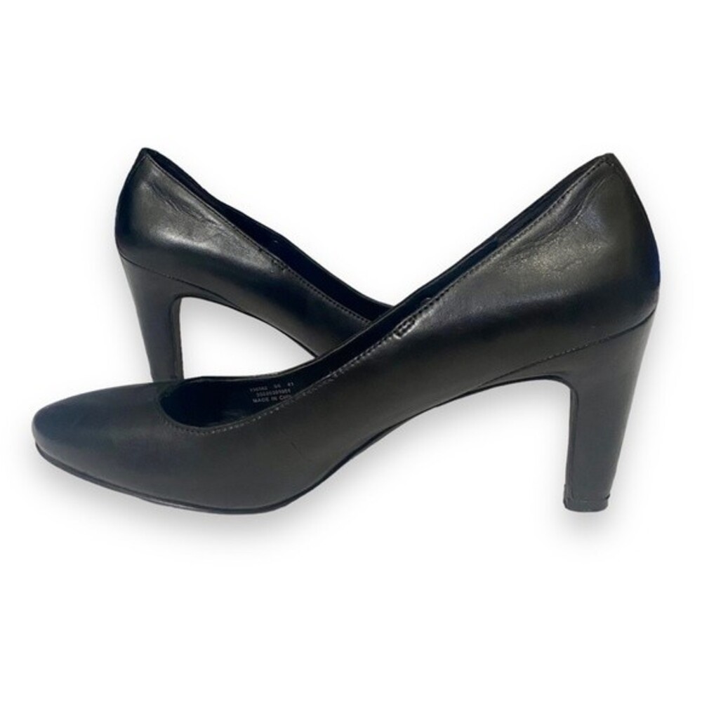 Ecco | Womens Black Leather Classic Comfort Pump Heels | Size 41 - Picture 4 of 11